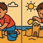 IQ test: najděte 3 rozdíly na obrázku chlapce, který staví hrady z písku, za 31 s. IQ test: najděte 3 rozdíly na obrázku chlapce, který staví